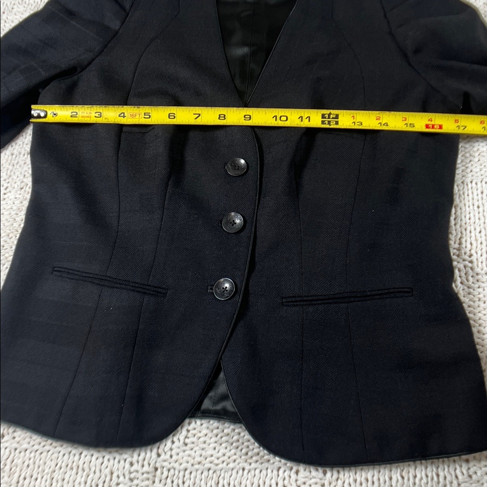 Kenneth Cole New York Plaid Collarless Blazer - Picture 6 of 14